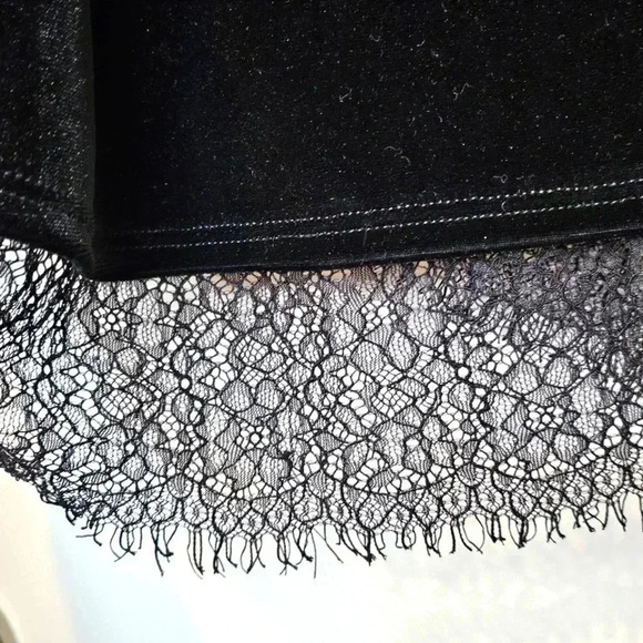 Harlowe and Graham Whimsygoth Velvet Velour Cami Lace Hem Glam Camisole Size M - Picture 6 of 6
